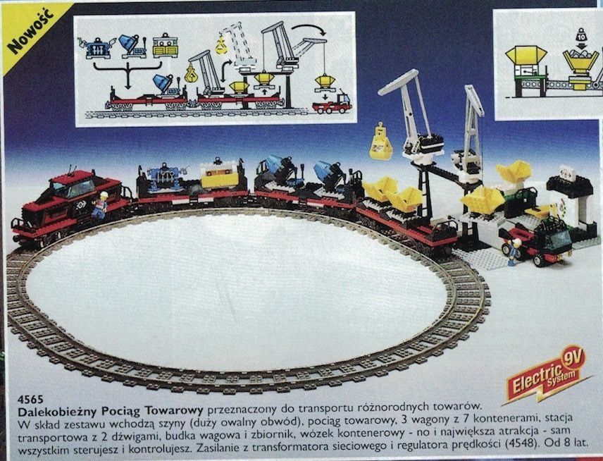 LEGO city 4565 Dalekobieżny pociąg towarowy 1996r.  kolekcjonerskie