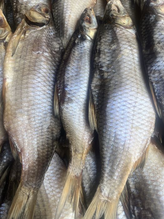 Малосольна вʼялена плотва.