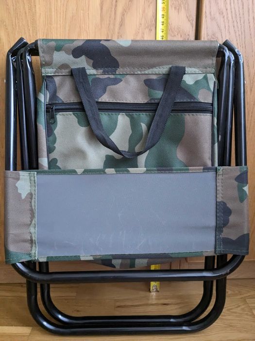 KRZESŁO WĘDKARSKIE Z OPARCIEM Składane turystyczne na Ryby