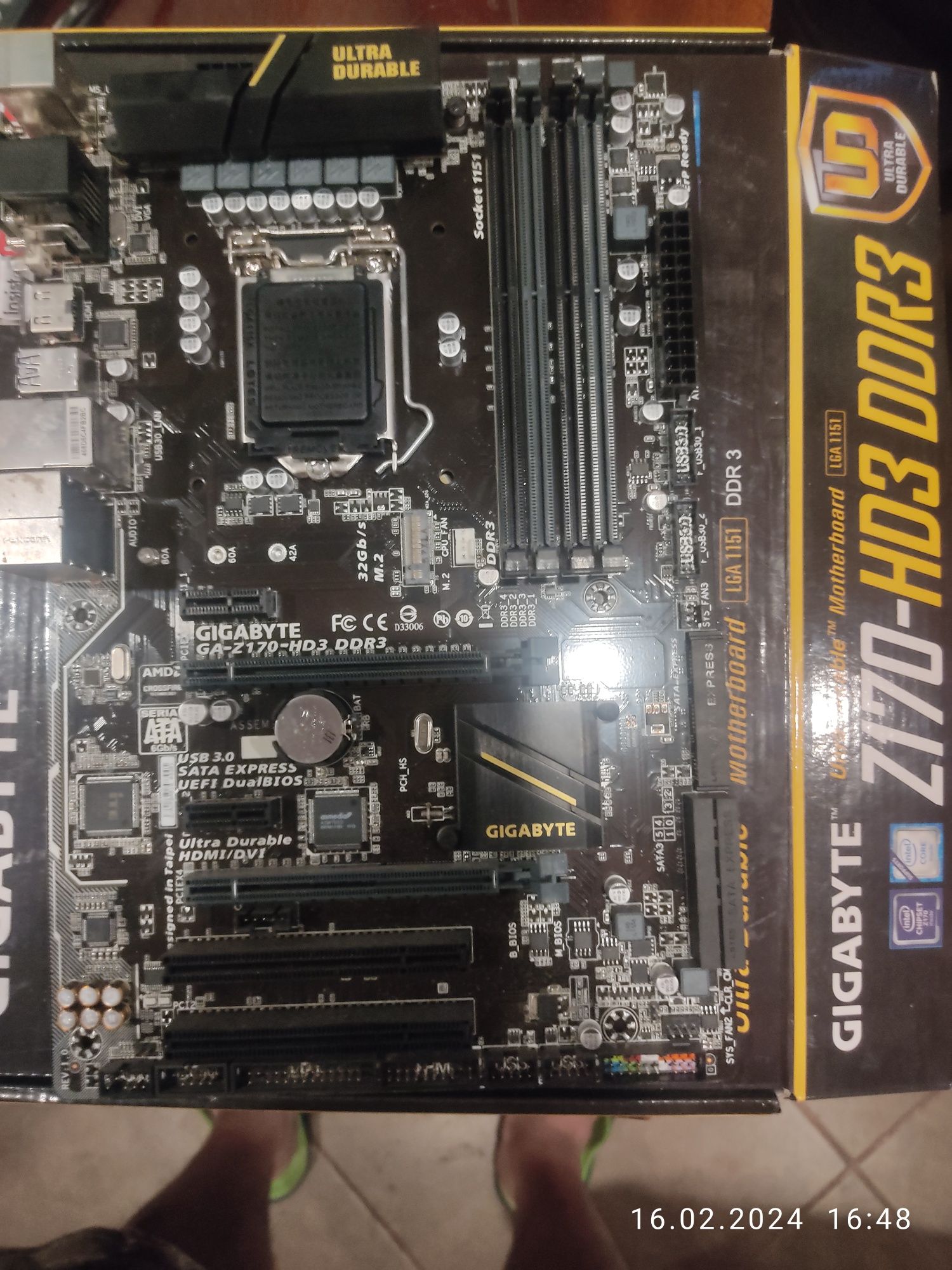 Материнская плата Gigabyte Z170-HD3-DDR3