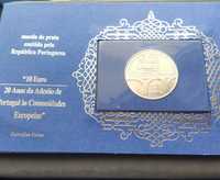 Moedas 1000 escudos e 10 euros de prata da coleção Philae