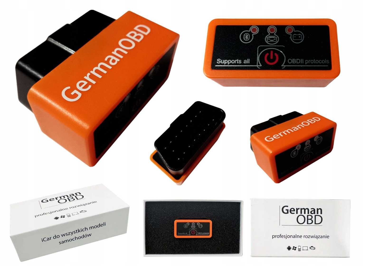 Interfejs Diagnostyczny ELM327 iCar2 germanobd OBD2 adapter przejściów