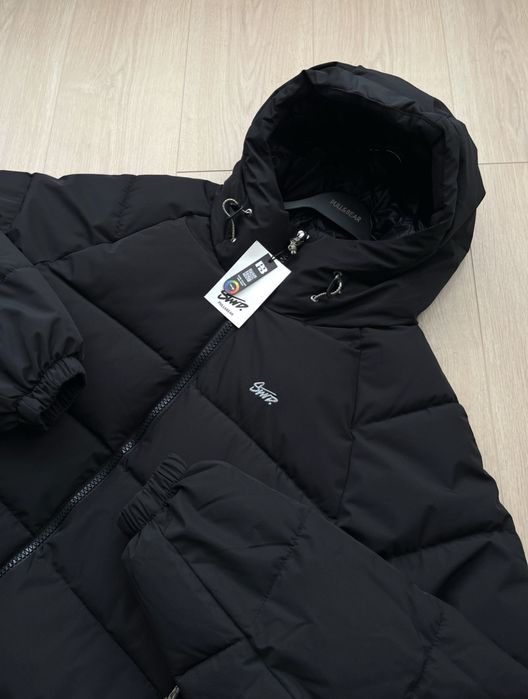 Куртка Pull&Bear Puffer Jacket Оригінал Зимова Мужская Черная Пуховик