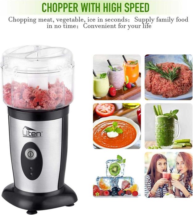 Blender kielichowy Uten 220 W srebrny/szary
