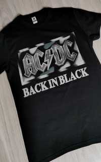 T-shirt koszulka zespół ACDC black in black Brian Johnson rozmiar S/M