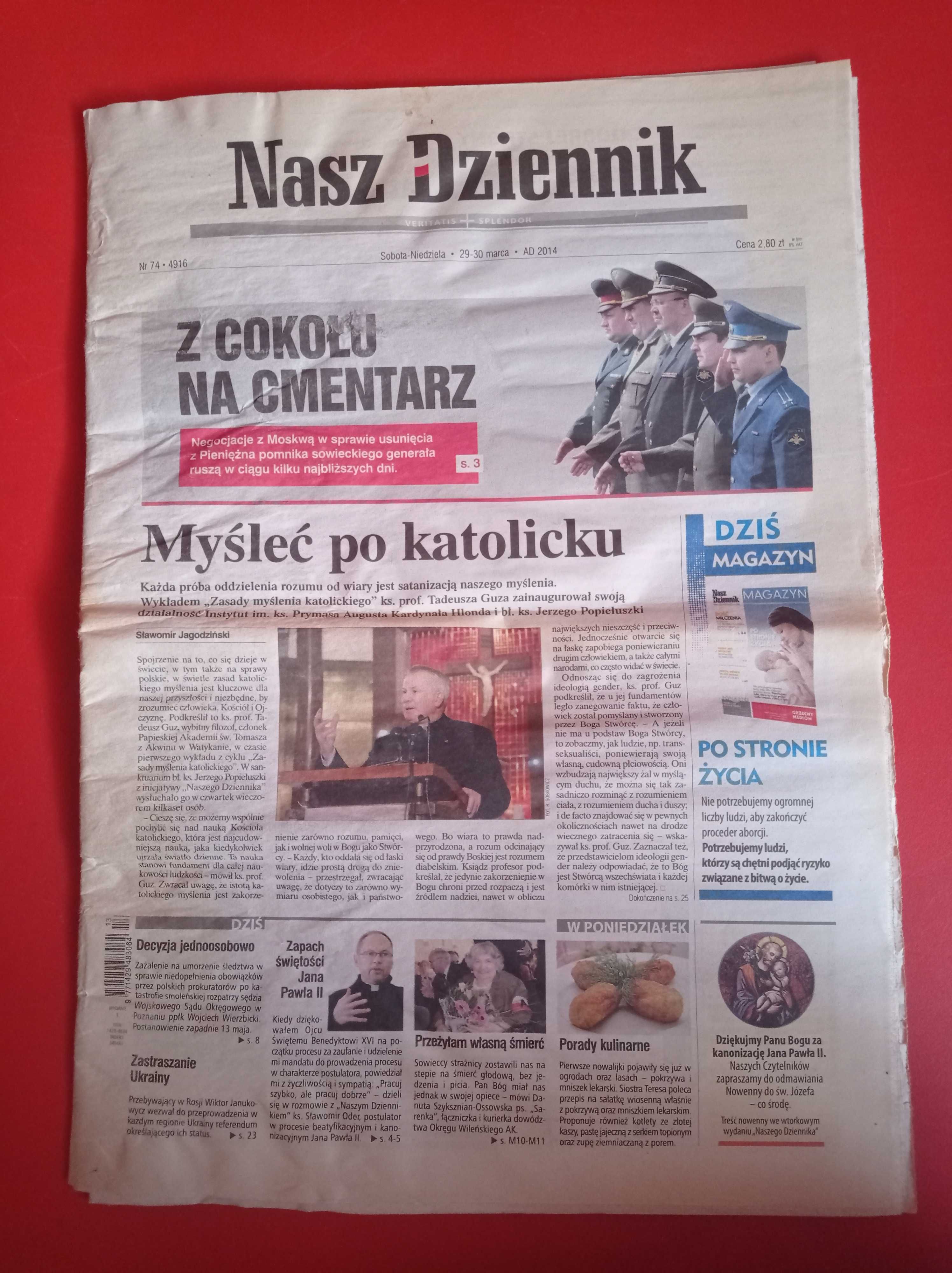 Nasz Dziennik, nr 74/2014, 29-30 marca 2014