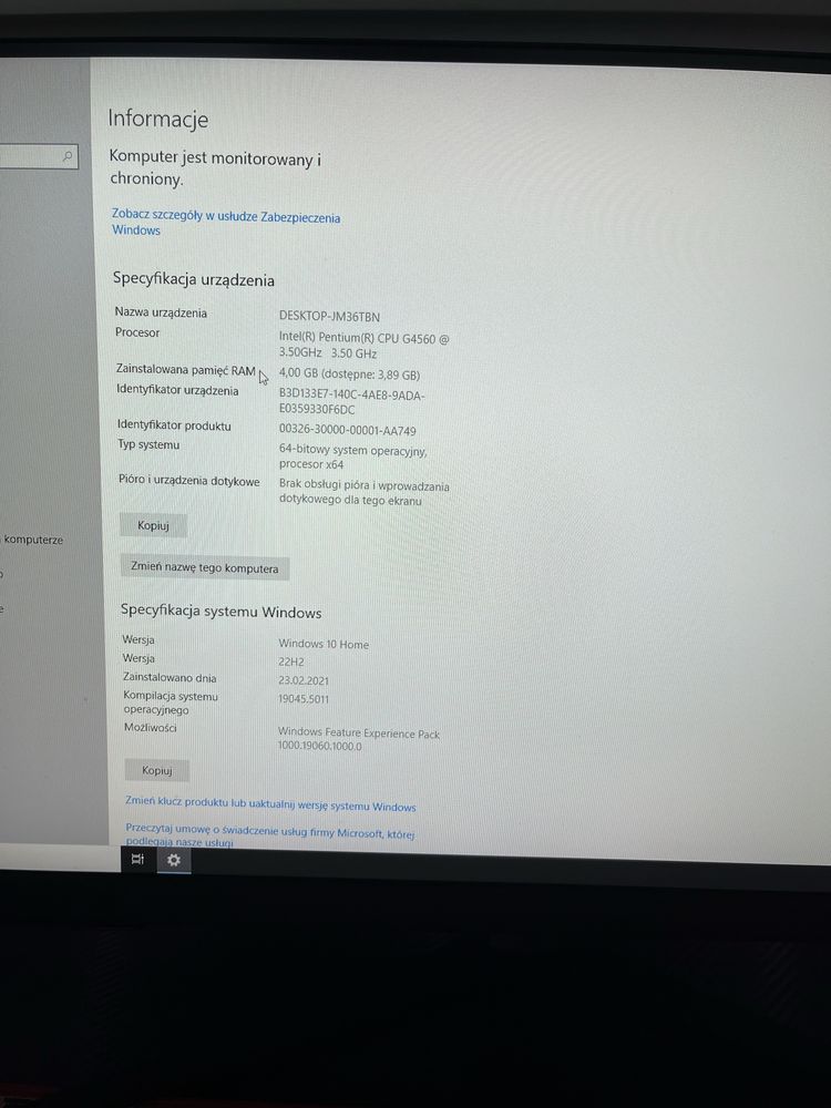 Komputer klawiatura i myszka