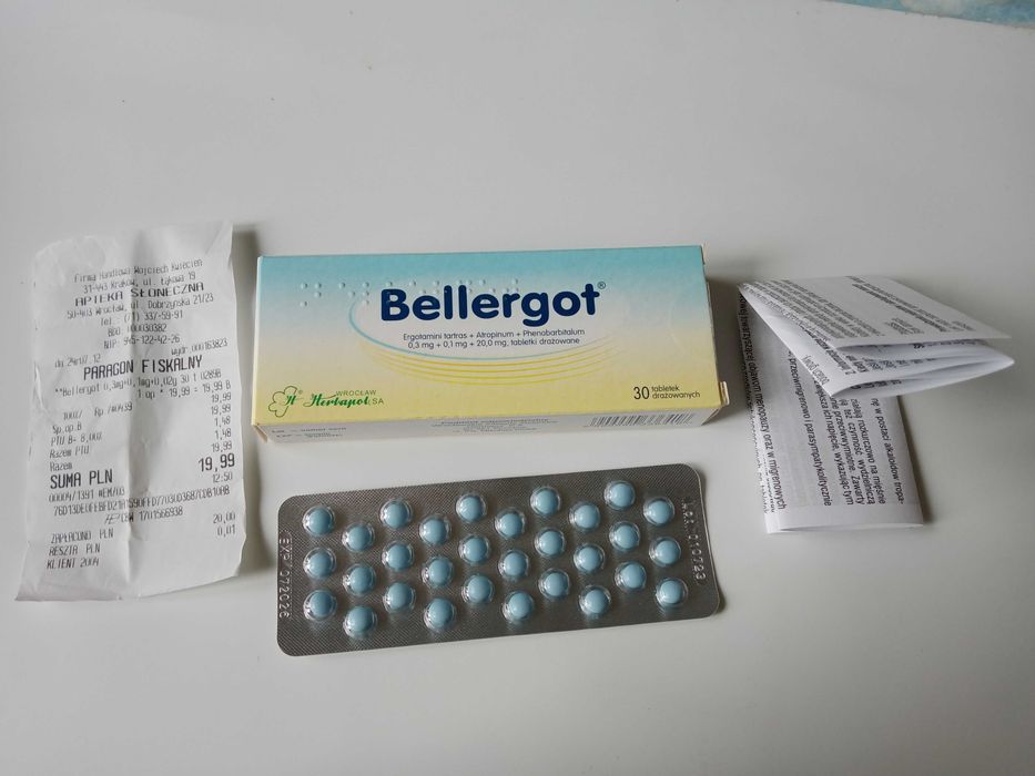 Tabletki Bellergot 30 sztuk tabletek drażetki  07.2026