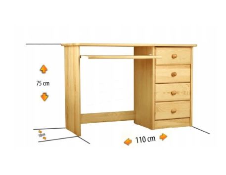 BIURKO sosnowe uniwersalne 110x50x75 PRODUCENT