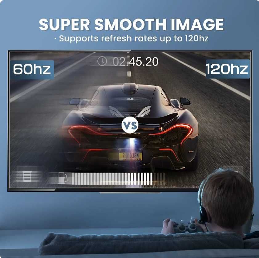 Кабель HDMI v2.1 8K 1/2/3 метра Grey Ultra High Speed HDR