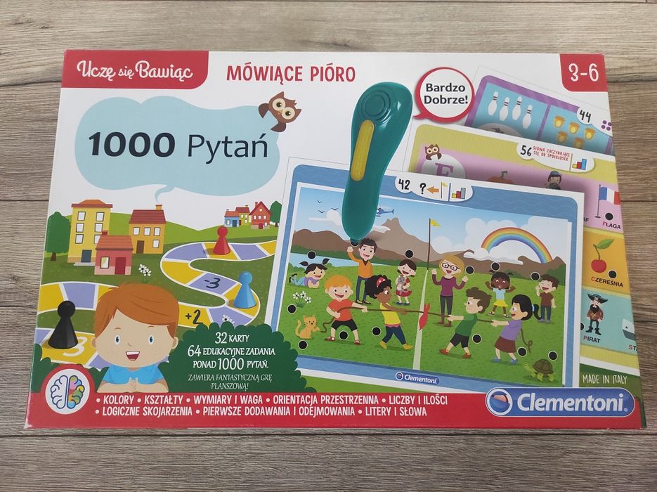 Clementoni Mówiące Pióro 1000 Pytań + GRATIS.