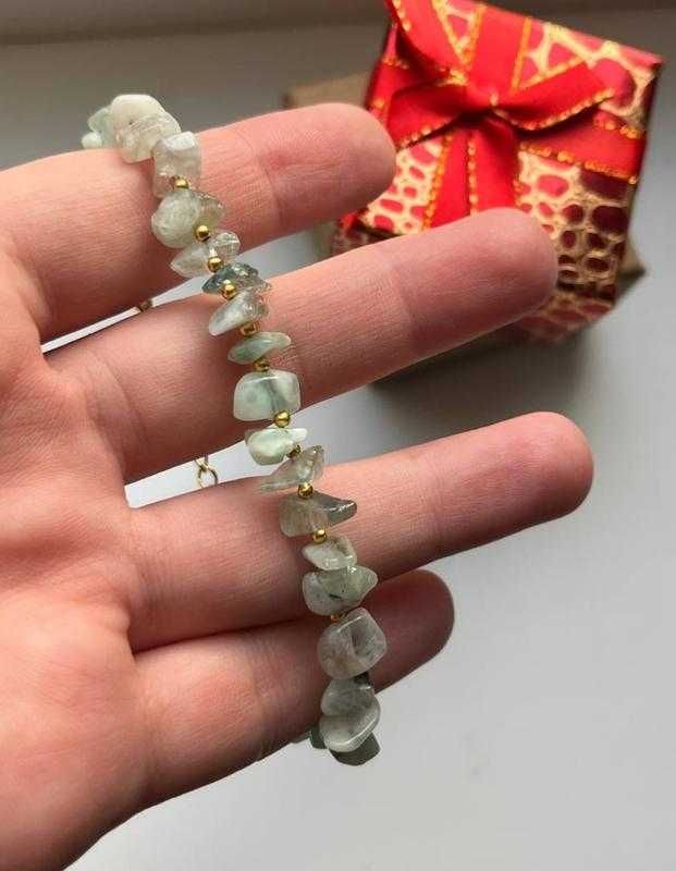 Ручная работа натуральные камни флюорит аквамарин