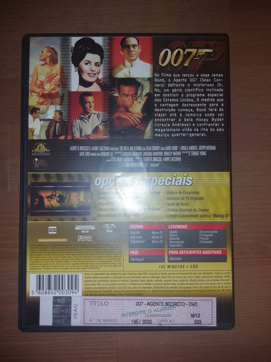 DVD James Bond 007 - "Dr. No" Edição especial (Como Novo)