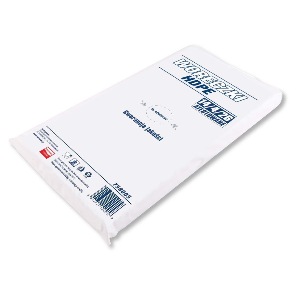 torebki woreczki hdpr 14x26/4 cm 6mic 800szt
