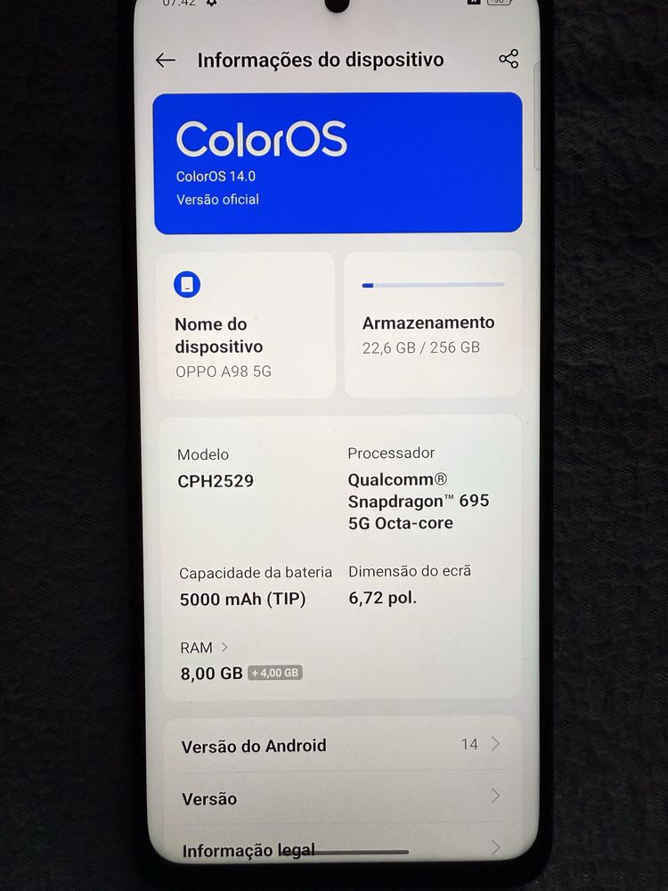Smartphone Oppo A98 5G