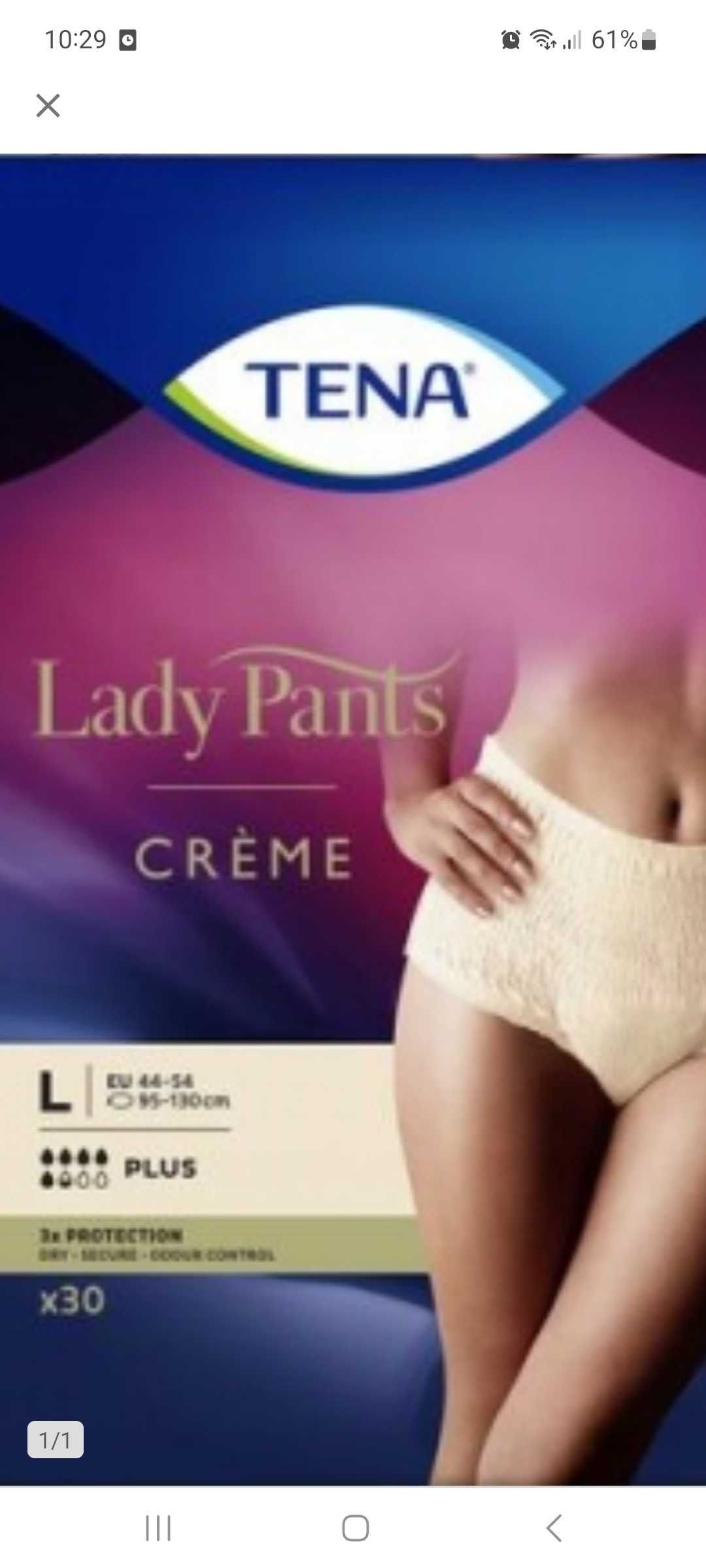 Tena lady pants plus L 30 szt majtki chłonne