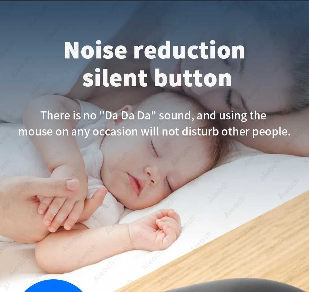 Бездротова миша Aieach Bluetooth + USB,акумуляторна,безшумна,DPI