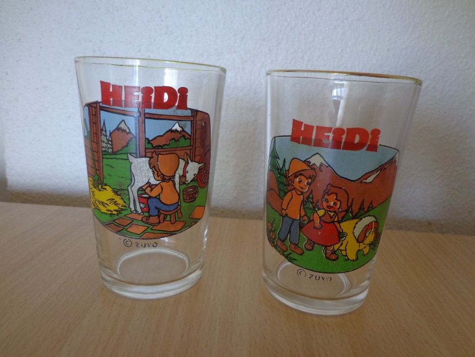 Copos Heidi com desenhos diferentes