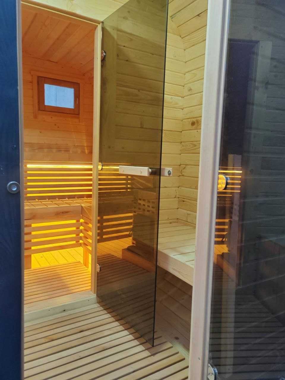 Sauna 2x3 m Ogrodowa Beczka Panorama – Fińska Ruska Bania z Piecem