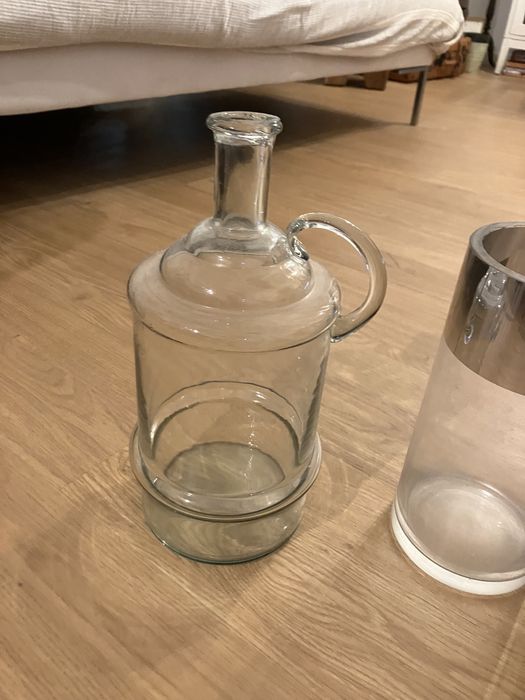 Jarras decorativas em vidro restos de loja decoração