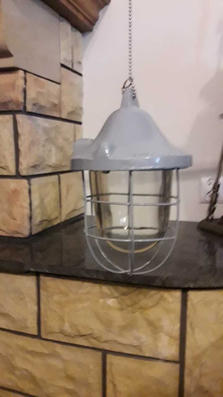 Lampa przemysłowa - PRL - loft - industial - vintage