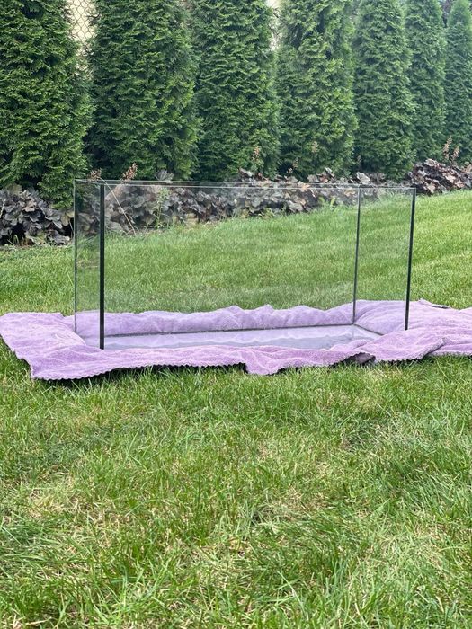 Duże szklane terrarium/akwarium 80x28x40cm - dla gryzoni