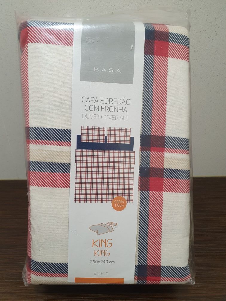Conjunto Capa Edredão Flan Novo