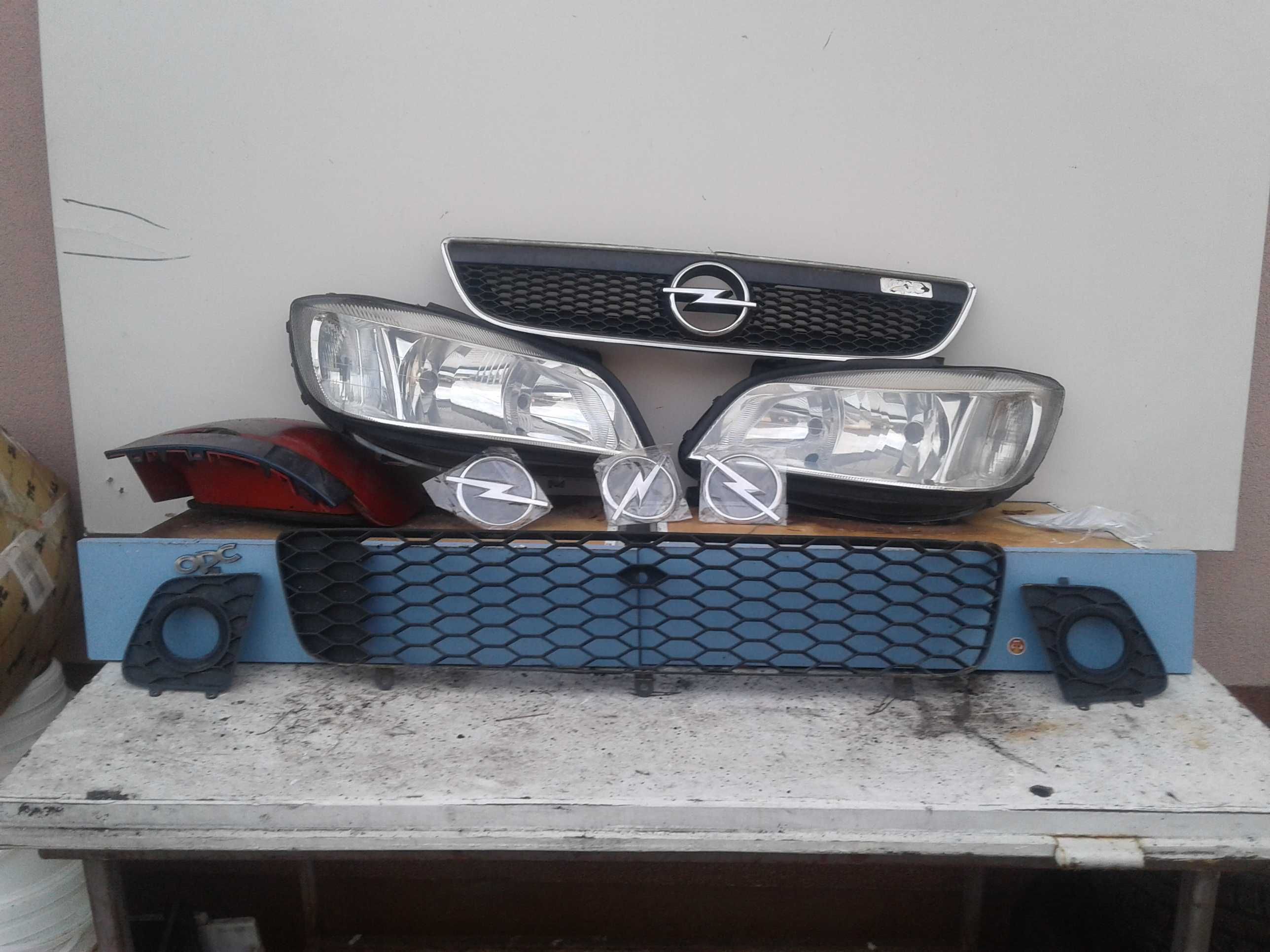 Opel Zafira A OPC Lampy Atrapa Grill Kratka Zderzaka Dolna Halogenów