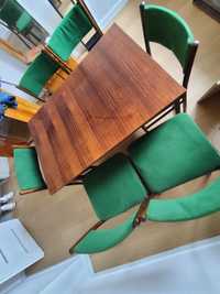 Stary stół prl plus 6 krzeseł