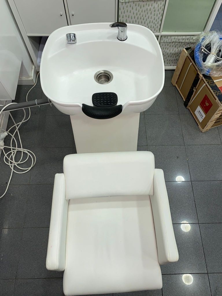 Rampa lavagem de cabeleireiro