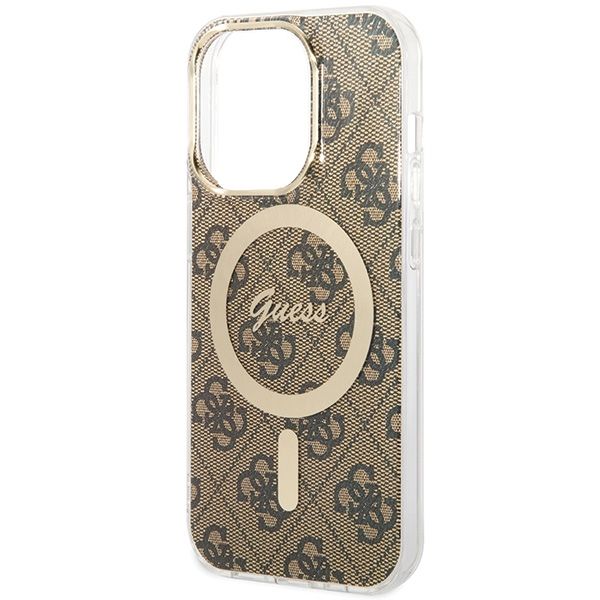 Guess GUHMP15LH4STW iPhone 15 Pro6.1" brązowy/brown hardcase IML 4