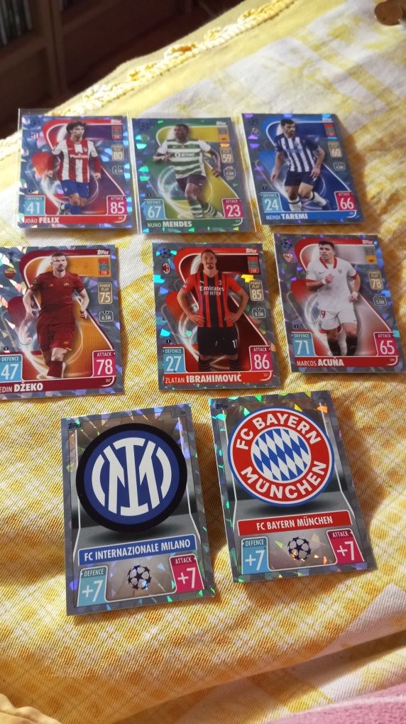 Cards cristais match attax