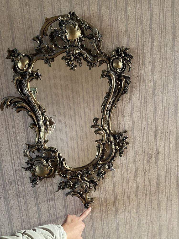 Espelho vintage de cobre