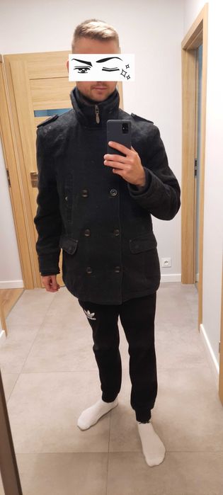 Męski elegancki płaszcz, XL