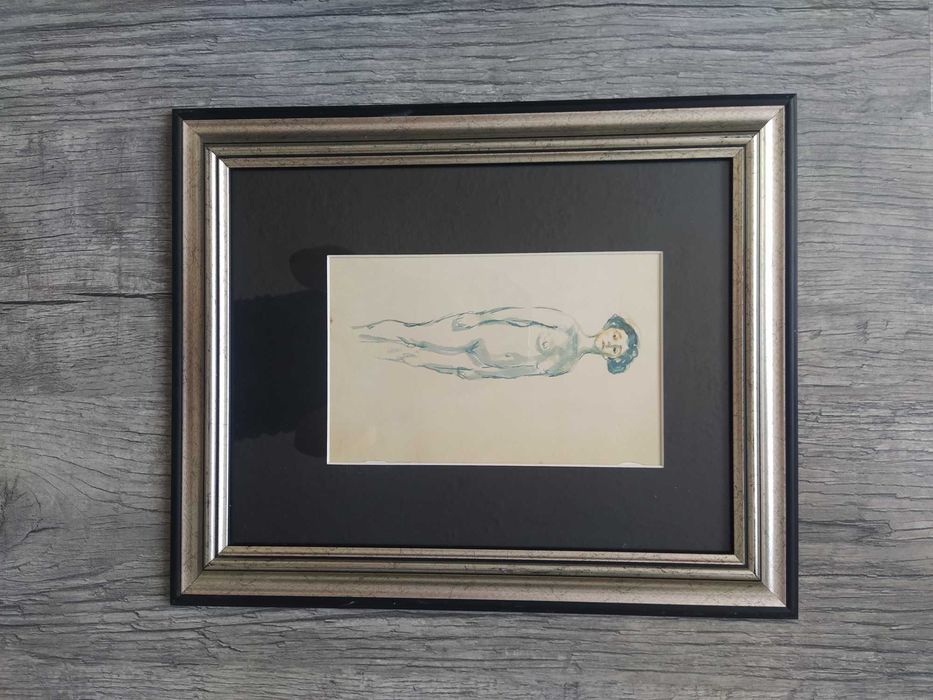 Obraz w ramie oficjalna reprodukcja Edvard Munch Blue Nude