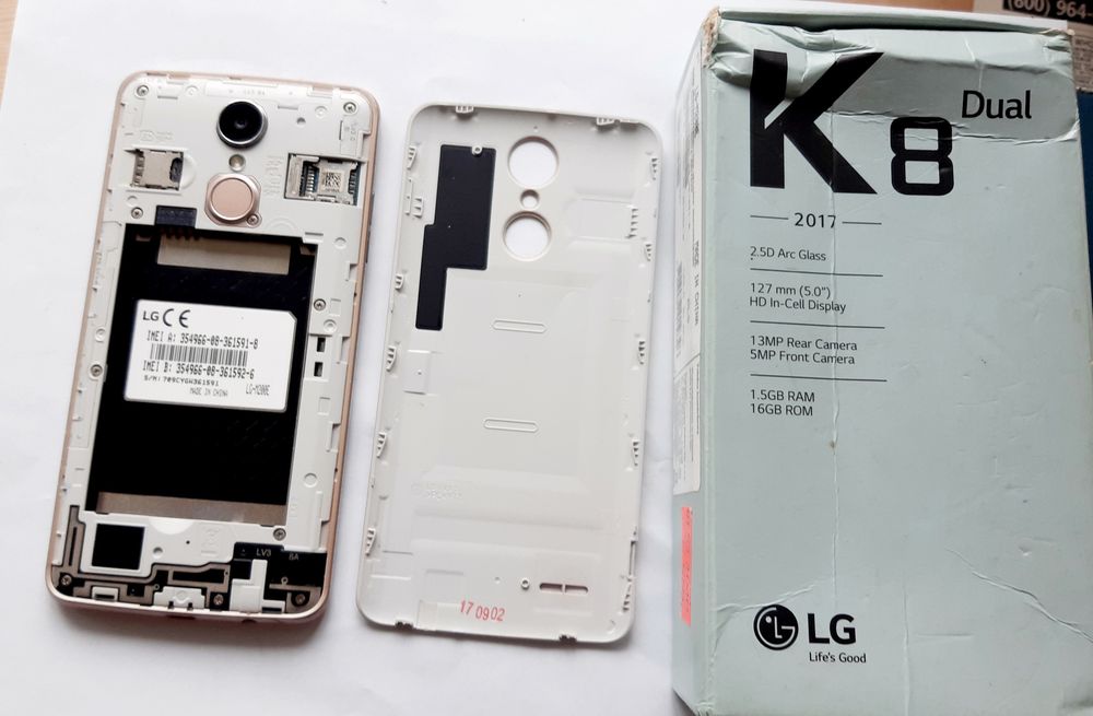 LG K8 Dual 2017, на запчастини