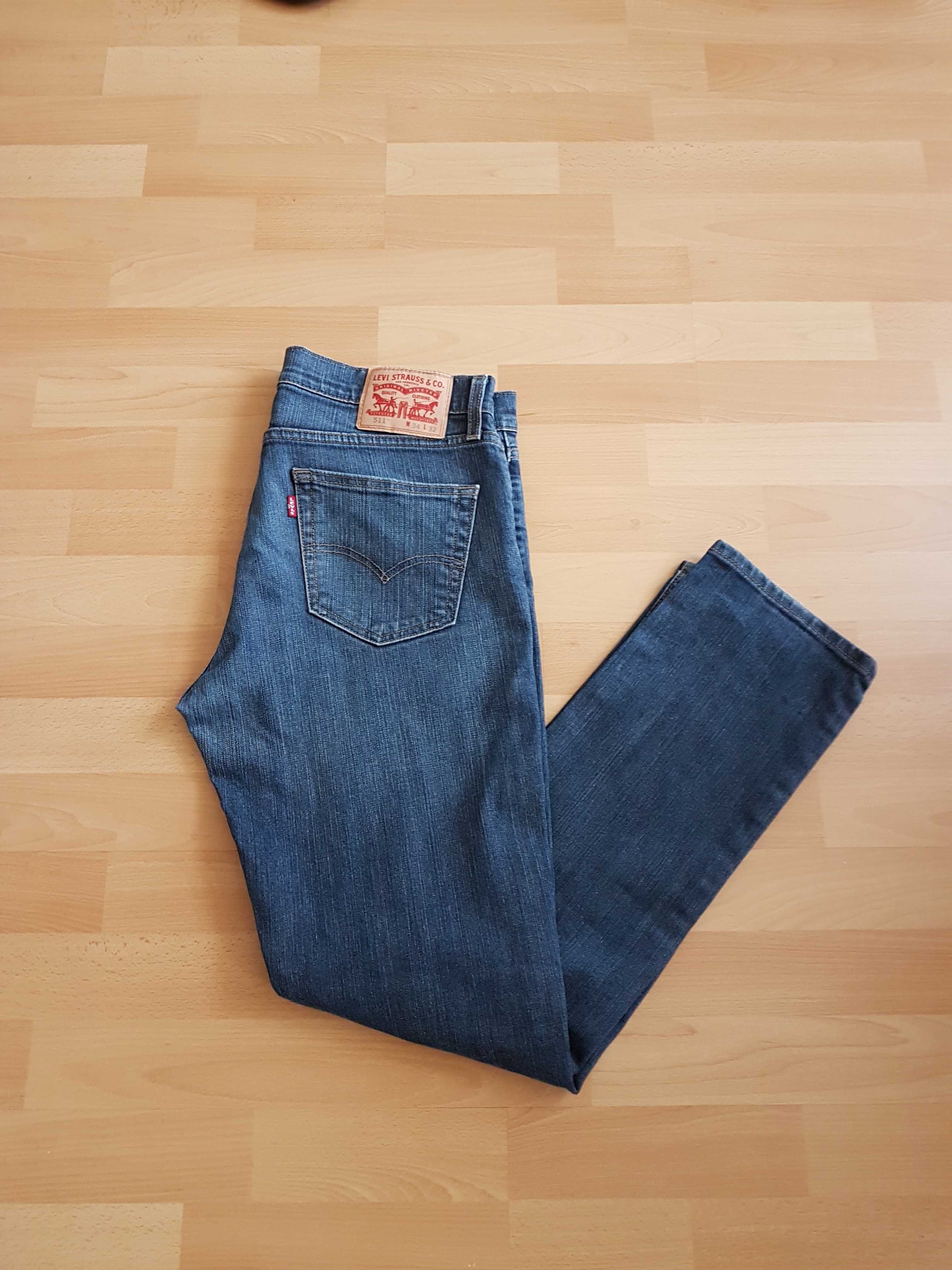Levis 511 W34 L32 spodnie jeansowe jeansy Straight Slim 34/32 dżinsy