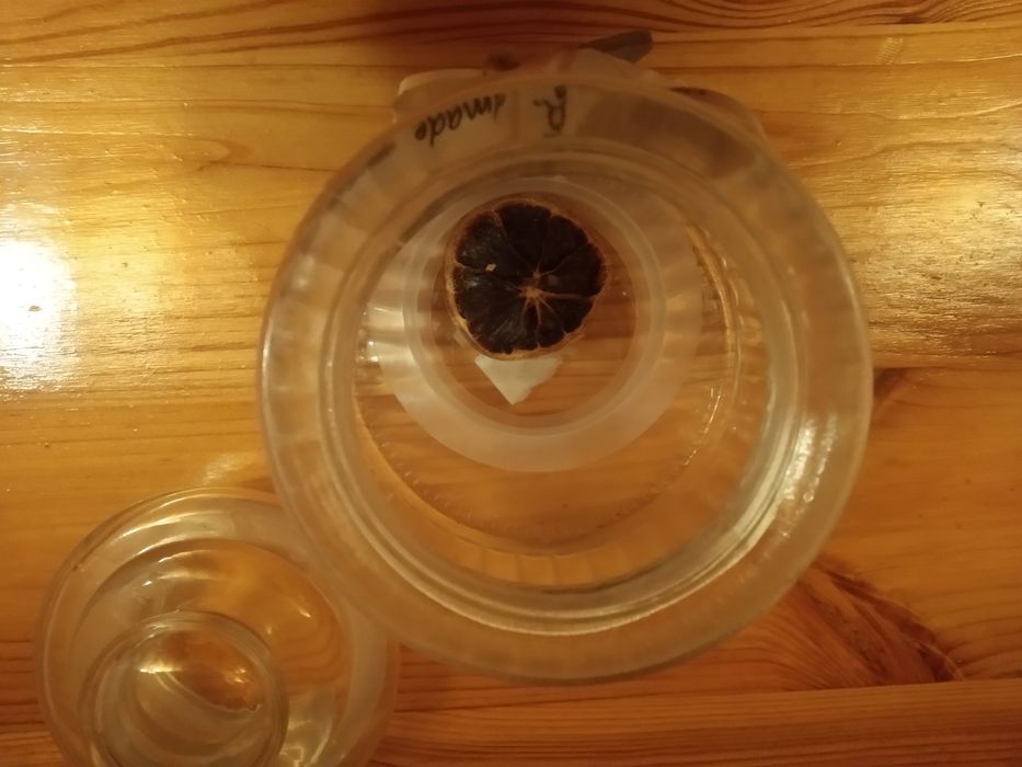 Szklany pojemnik kuchenny z kokardką i serduszkiem# prezent na Święta