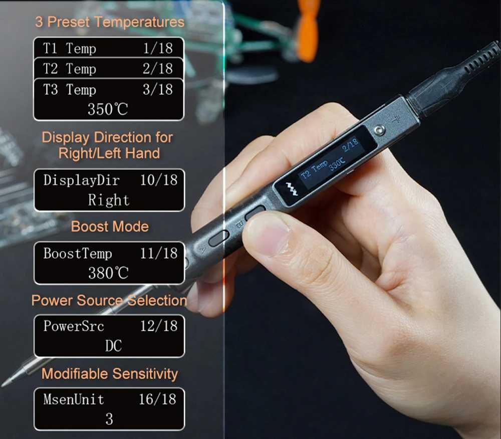 Паяльник MiniWare TS101 90W Гарантія жало TS-BC2 + підставка + земля