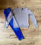 Beżowy, sweter damski marki H&M Basic rozmiar M