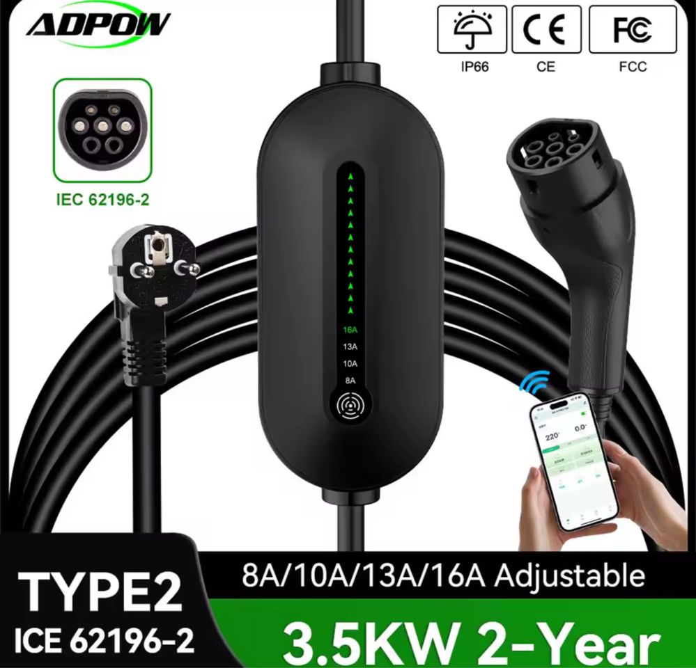 Продам зарядні пристрої  Type 1\Type2 та GB/T AC , Tesla Nacs 16-32А