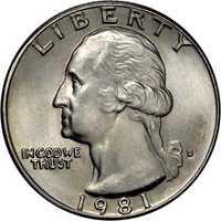 ¼ dolara 1981 rok