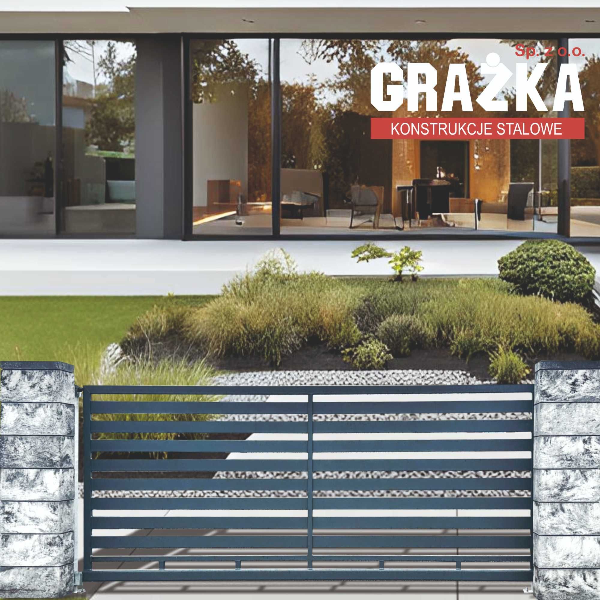 Brama przesuwna 5m x 1,42m profil poziom. 80x20mm PRODUCENT