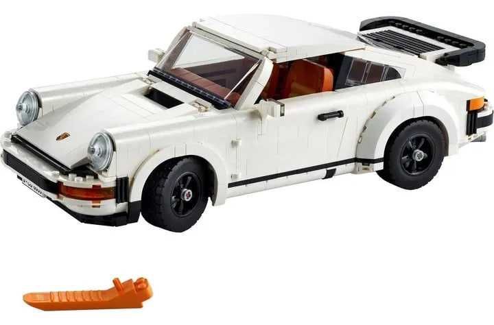 Конструктор білий автомобіль Porsche Vintage ,схожий на Lego