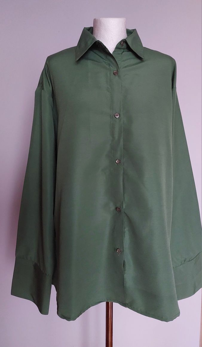 Nowa Koszula Uniti zielona oliwkowa XXL/44/16 unisex oversize