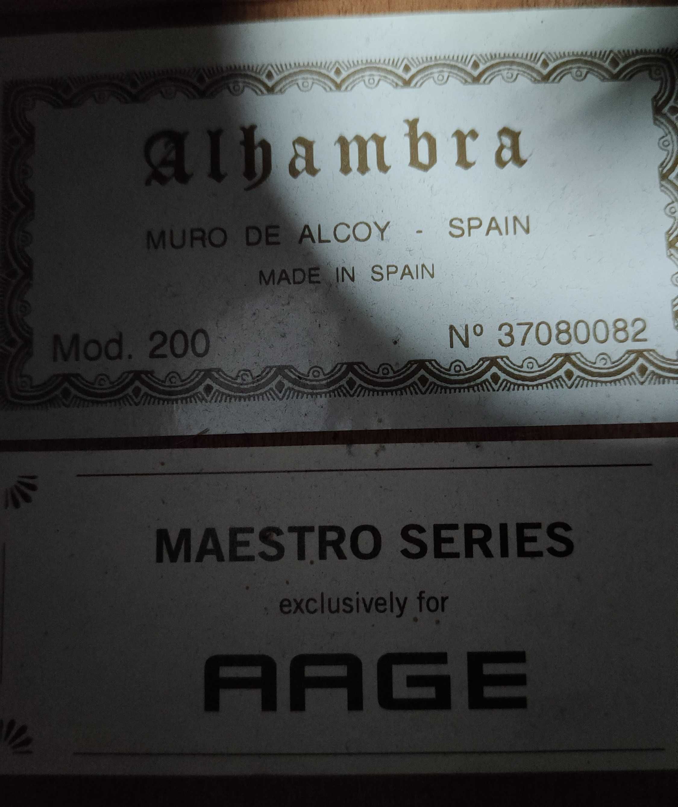 Gitara klasyczna Alhambra Maestro AAGE series 200 - 4/4
