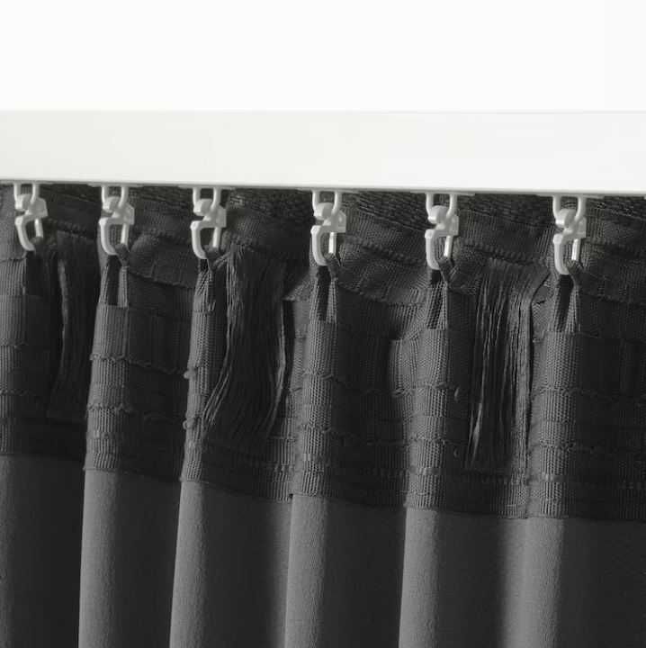 Zasłony IKEA ANNAKAJSA 145x300 szary grube kotary zaciemniające