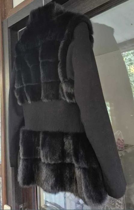 Норкова шуба трансформер,жилет 2 в 1