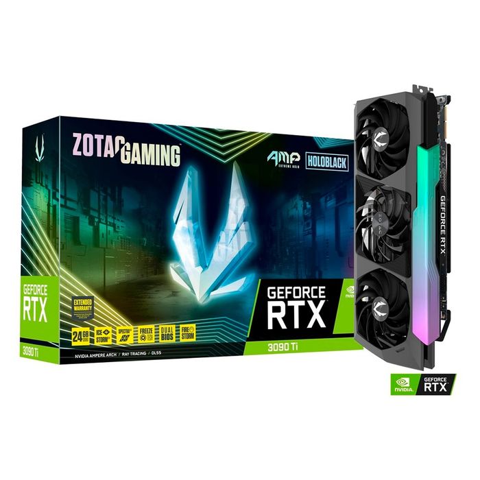 Placa Gráfica Zotac Gaming GeForce RTX 3090 Ti AMP Extreme Holo 24GB