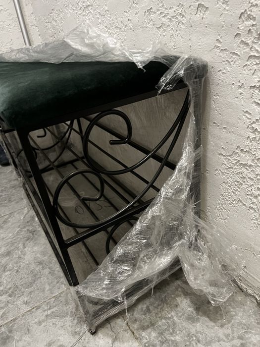 Банкетка 70 см металева тумба для взуття